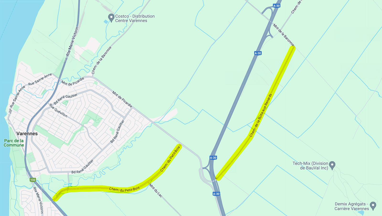 Chemin du Petit Bois vs. Chemin de la Butte-aux-Renards